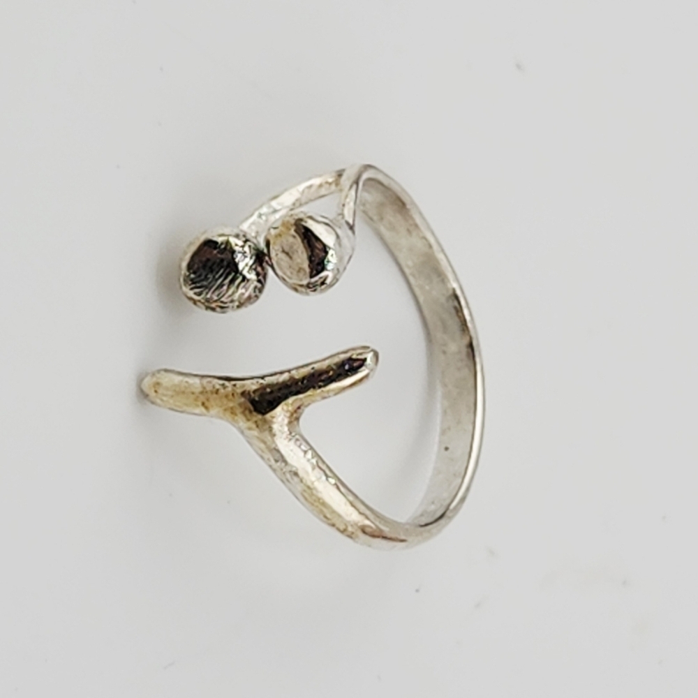 HAPPY FACE ADJUSTABLE HANDMADE RING SIZE 4